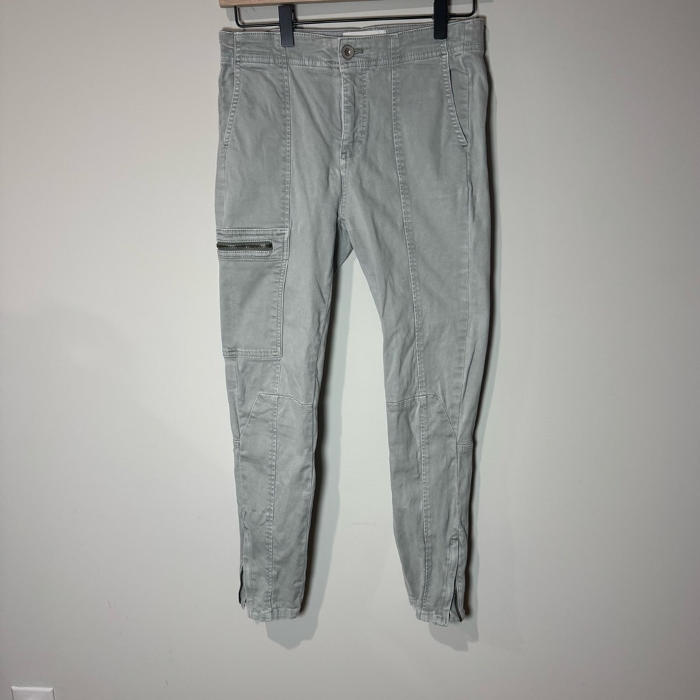 Anthropologie Light Gray Cargo Pants